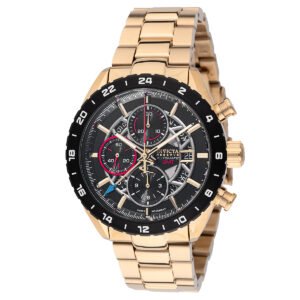 Invicta Reserve Automatic Swiss Chronograph ETA Valjoux 7754 Men's Watch w/Sapphire Crystal - 44mm, Gold
