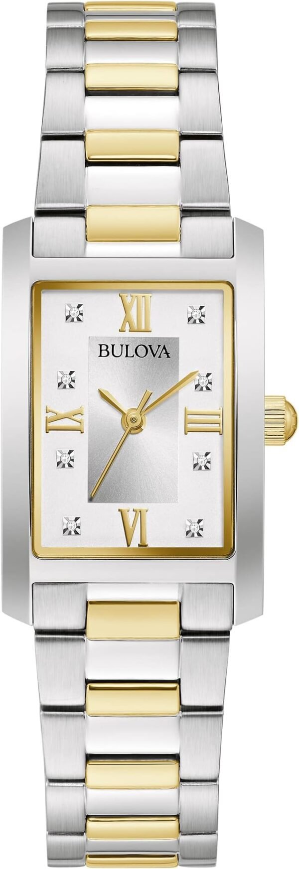 Bulova Ladies' Classic Diamond Two-Tone Stainless Steel 3-Hand Quartz Watch