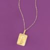 Ross-Simons Italian 24kt Yellow Gold Fleur-De-Lis 2-Gram Ingot Pendant Necklace With 14kt Yellow Gold Frame