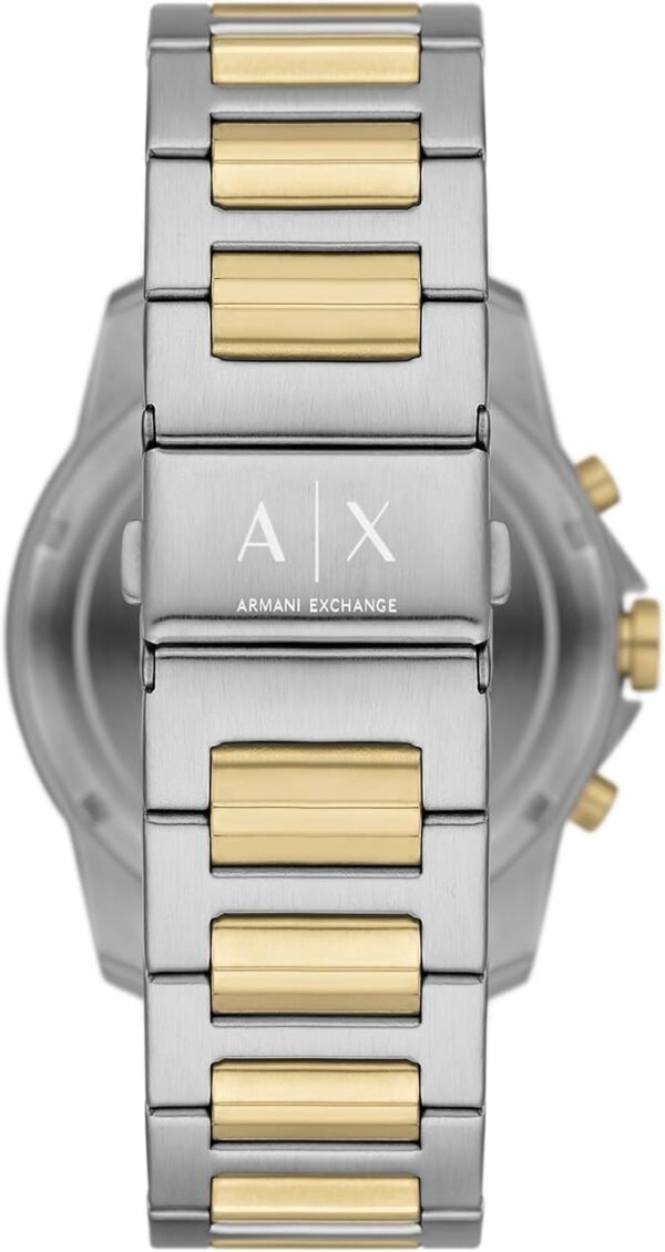 A|X Armani Exchange Chronograph Dress Watch for Men with Stainless Steel, Silicone band.