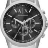 A|X Armani Exchange Chronograph Dress Watch for Men with Stainless Steel, Silicone band.