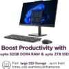 Lenovo 23.8" FHD All-in-One Desktop Computer for Home & Business, Intel N100 (up to 3.4 GHz), 8GB RAM, 512GB SSD, Intel UHD Graphics, RJ45, Bluetooth, HDMI, Wi-Fi, Keyboard & Mouse, Windows 11 Pro