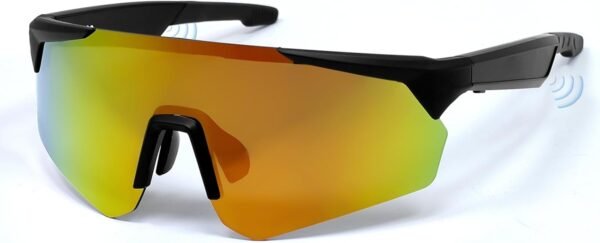 Polarized Bluetooth Sunglasses for Men and women,Sport Smart Glasses Open Ear Music Speakers,Built-in Mic,UV Protection Running Baseball Sunglasses, Cycling Glasses(Black)