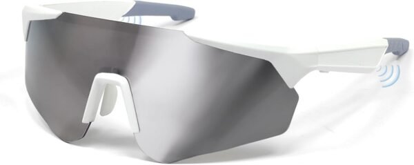 Polarized Bluetooth Sunglasses for Men and women,Sport Smart Glasses Open Ear Music Speakers,Built-in Mic,UV Protection Running Baseball Sunglasses, Cycling Glasses(Black)