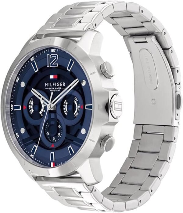 Tommy Hilfiger Men's Casual Watch - Multifunction Stainless Steel Wristwatch - Water Resistant up to 5 ATM/50 Meters - Premium Fashion Timepiece for All Occasions - 50 mm