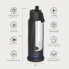 Vita Smart Water Bottle with Reminder to Drink Water, BPA-Free Vacuum Insulated Water Bottles with Filter & Straw, Bluetooth Intake Water Tracking Bottle, Ideal for Gift (18 oz