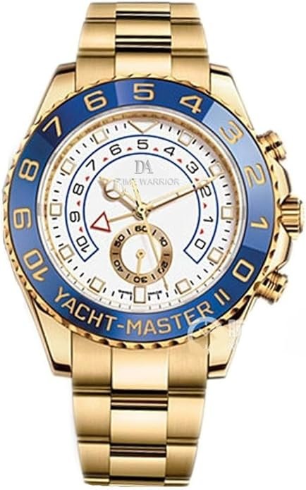 Chronograph Watch Men Rotatable Bezel Sapphire Glass Stainless Steel Band, Sport Automatic Movement, Wrist Watch 44 MM