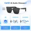 AI Sunglasses, AI Real-time Translation with 147 Languages, Smart Nylon Polarized Sunglasses，Bluetooth Glasses for Women and Men with Speaker, Music Glasses, 11H Battery Life, Voice Control