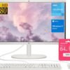 HP Premium All-in-One Desktop, 21.5" FHD Display, Intel Celeron J4025, 8GB RAM, 512GB SSD, Webcam, HDMI, Wi-Fi 6, Wired KB & Mouse, Windows 11 Home, White, Bundle with UC310 64GB USB Flash Drive
