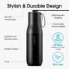 VSITOO 15 oz Smart Self-Cleaning Water Bottle,Stainless Steel Vacuum Flask,BPA-Free, One-Touch Clean,30-Day Battery, Magnetic Charging,Portable Bottle for Travel,Gym or Office,White