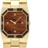 PASCAL Octagonal Enamel Diamond Watch for Men, Modern Vintage Octagonal Men's Quartz Luxury Gold Dress Watch, Sapphire Crystal, Roman Bezel