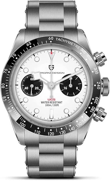 HaiQin Pagani Design 1718 Men's Chronograph Watches Japan Quartz Movement Stianless Steel Band 100M Waterproof Watch Men Retro Wristwatch