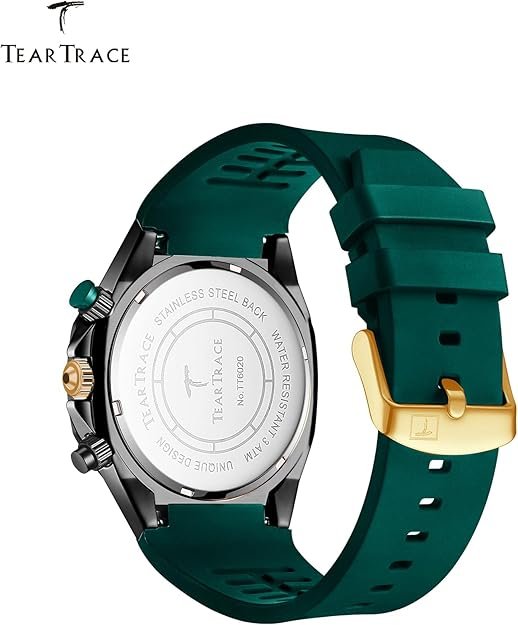 Watches for Men Luxury Quartz Casual Chronograph 3ATM Waterproof Sport Wrist Watches Multifunctional with Silicone Strap Mens Watches