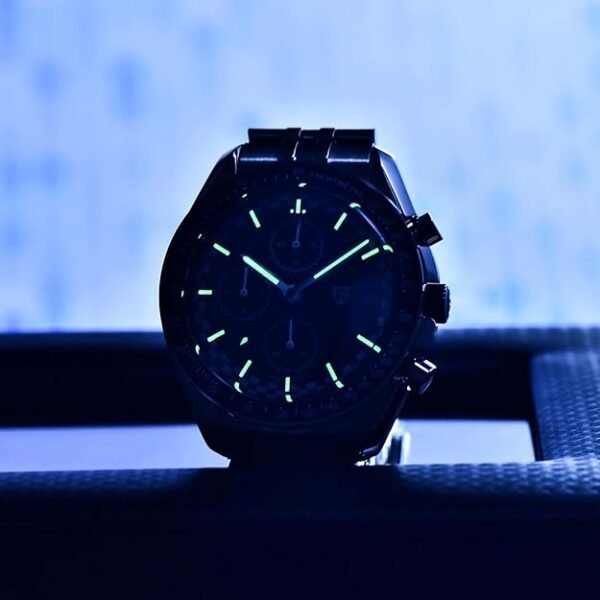 HaiQin Pagani Design 1816 Watches for Men VK67 Movement Stainless Steel Band 100M Waterproof Fashion Elegant Quartz Wrist Watch Man Analog Chronograph Wristwatch