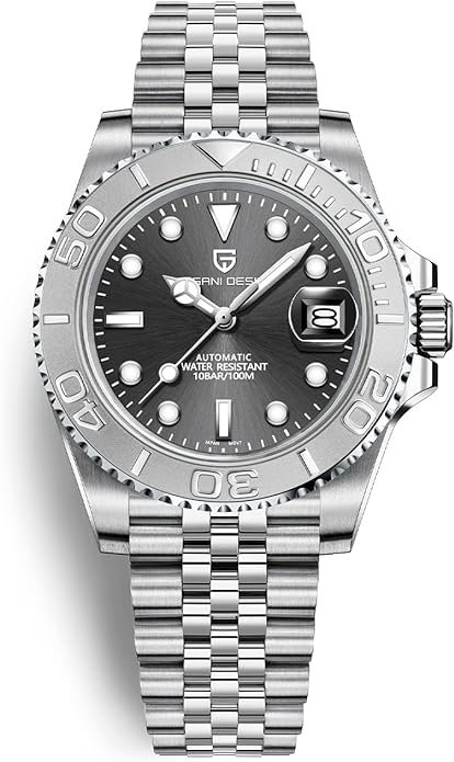 Pagani Design PD-1651 Men's Automatic Watch - Japanese Movement, 100M Waterproof, Stainless Steel, Sapphire Glass, Rotating Bezel Yacht Wristwatch