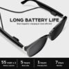 Smart Glasses - Bluetooth Audio Sunglasses with Polarized Lenses - Wireless Headphones, Hands-Free Calling, UV Protection
