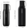 VSITOO 15 oz Smart Self-Cleaning Water Bottle,Stainless Steel Vacuum Flask,BPA-Free, One-Touch Clean,30-Day Battery, Magnetic Charging,Portable Bottle for Travel,Gym or Office,White