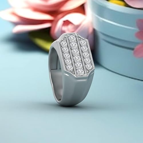 1 Carat Men's Diamond Wedding Band Ring in 14K Gold (I1-I2 Clarity)