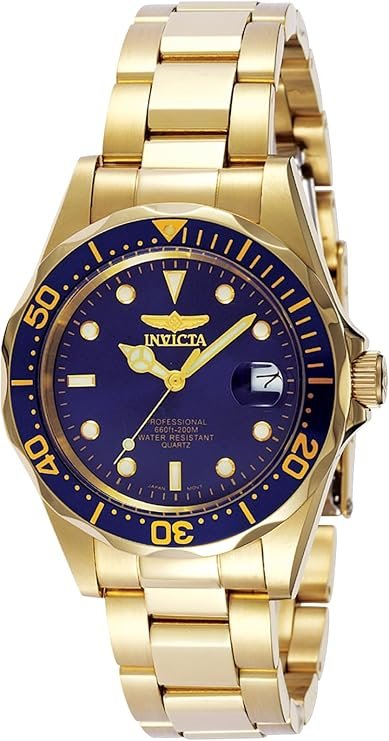 61sA1z+IstL._AC_SY741_ Invicta INVICTA Men's "Pro Diver" 18k Gold Ion-Plated Bracelet Watch