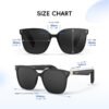 AI Sunglasses, AI Real-time Translation with 147 Languages, Smart Nylon Polarized Sunglasses，Bluetooth Glasses for Women and Men with Speaker, Music Glasses, 11H Battery Life, Voice Control
