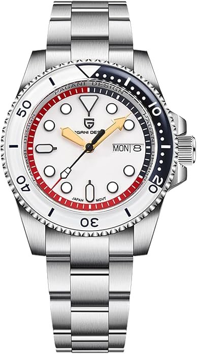 Pagani Design PD-1651 Men's Automatic Watch - Japanese Movement, 100M Waterproof, Stainless Steel, Sapphire Glass, Rotating Bezel Yacht Wristwatch