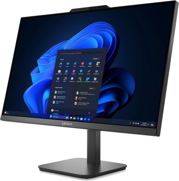Lenovo 23.8" FHD All-in-One Desktop Computer for Home & Business, Intel N100 (up to 3.4 GHz), 8GB RAM, 512GB SSD, Intel UHD Graphics, RJ45, Bluetooth, HDMI, Wi-Fi, Keyboard & Mouse, Windows 11 Pro