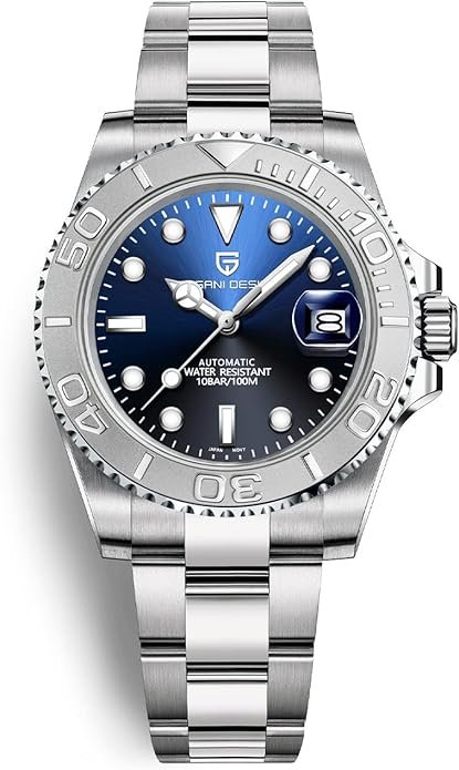 Pagani Design PD-1651 Men's Automatic Watch - Japanese Movement, 100M Waterproof, Stainless Steel, Sapphire Glass, Rotating Bezel Yacht Wristwatch