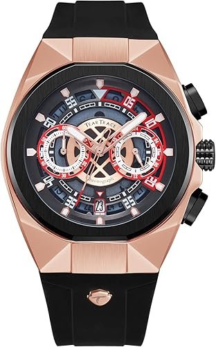 Watches for Men Luxury Quartz Casual Chronograph 3ATM Waterproof Sport Wrist Watches Multifunctional with Silicone Strap Mens Watches