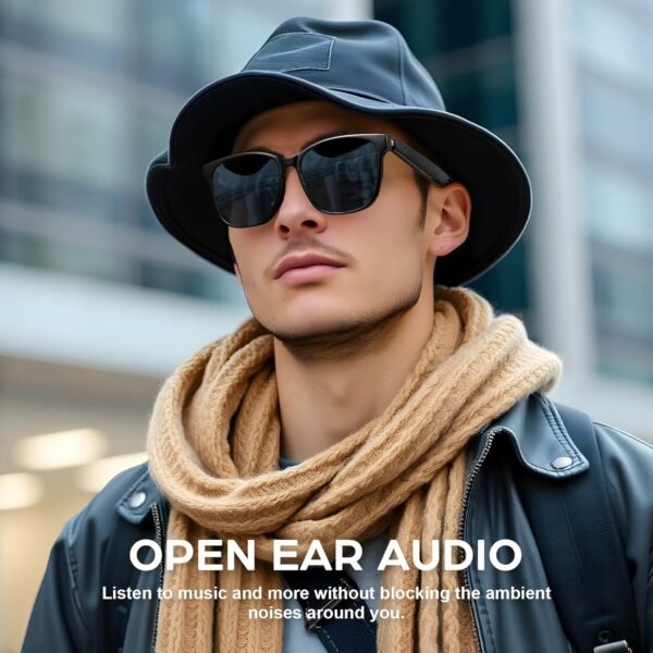 Smart Glasses - Bluetooth Audio Sunglasses with Polarized Lenses - Wireless Headphones, Hands-Free Calling, UV Protection