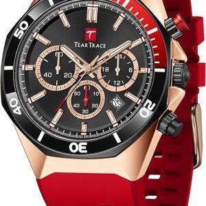 Watches for Men Luxury Quartz Casual Chronograph 3ATM Waterproof Sport Wrist Watches Multifunctional with Silicone Strap Mens Watches