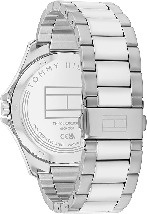 Tommy Hilfiger Men's 3H Quartz Watch, Stainless Steel Bracelet, Water Resistant 3 ATM, Modern and Stylish Timepiece