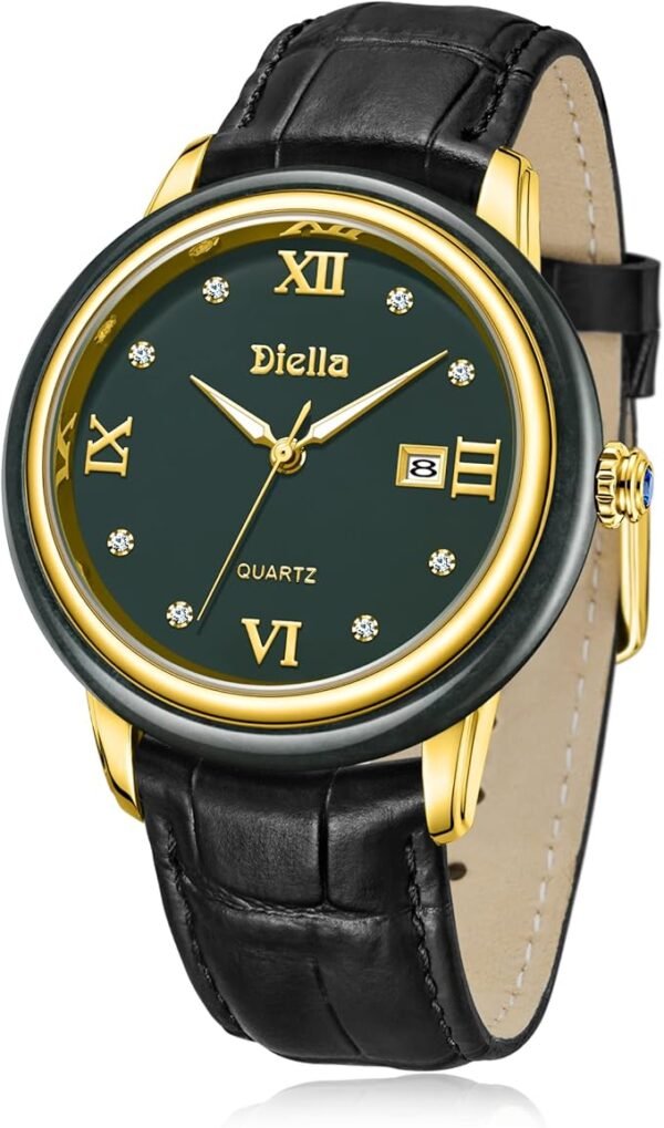 Diella Luxury Watches for Men and Women with Japanese Quartz Movement,Date Luminous, Waterproof
