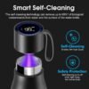 VSITOO 15 oz Smart Self-Cleaning Water Bottle,Stainless Steel Vacuum Flask,BPA-Free, One-Touch Clean,30-Day Battery, Magnetic Charging,Portable Bottle for Travel,Gym or Office,White