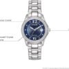 Citizen Women's Eco-Drive Dress Classic Crystal Watch in Stainless Steel, Blue Dial