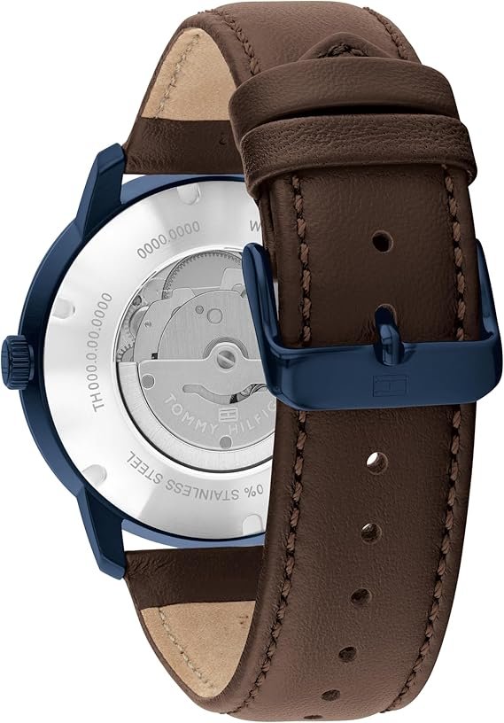 Tommy Hilfiger Men's Automatic Watch – Stainless Steel, 5 ATM Water Resistant, Modern Stylish Timepiece