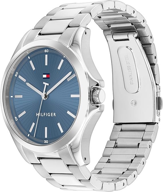 Tommy Hilfiger Men's 3H Quartz Watch, Stainless Steel Bracelet, Water Resistant 3 ATM, Modern and Stylish Timepiece