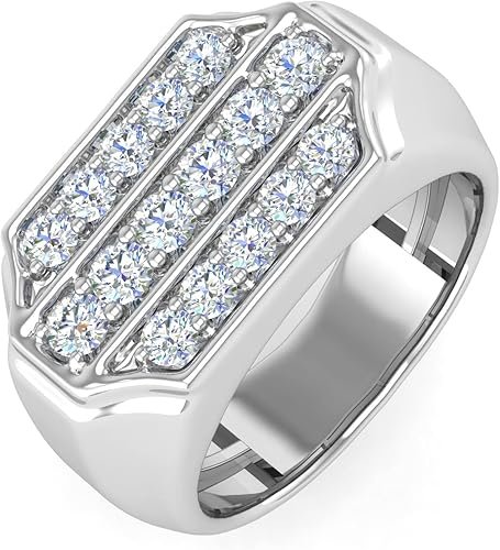 1 Carat Men's Diamond Wedding Band Ring in 14K Gold (I1-I2 Clarity)