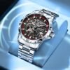 Automatic Watches for Men - Mechanical Self-Winding,Skeleton Dial, 30 ATM Waterproof, with Stainless Steel Band,Wrist Watch - Men's Stylish Gift