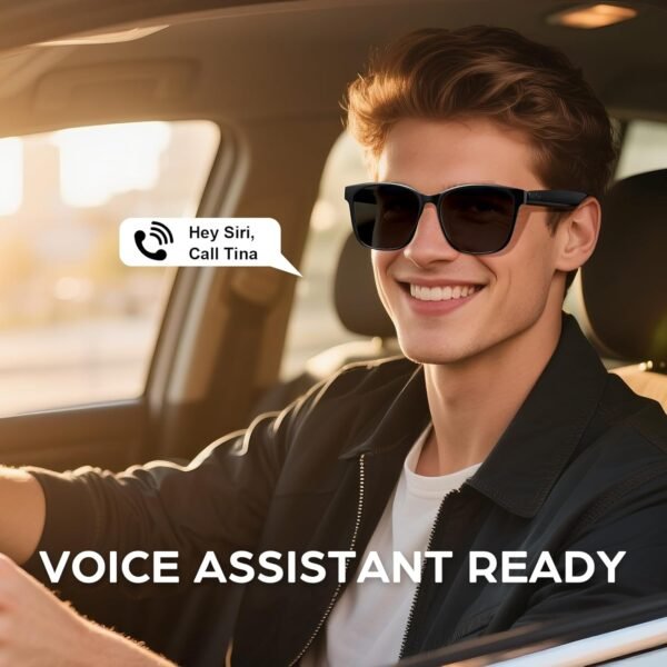 Smart Glasses - Bluetooth Audio Sunglasses with Polarized Lenses - Wireless Headphones, Hands-Free Calling, UV Protection