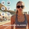 Smart Glasses - Bluetooth Audio Sunglasses with Polarized Lenses - Wireless Headphones, Hands-Free Calling, UV Protection