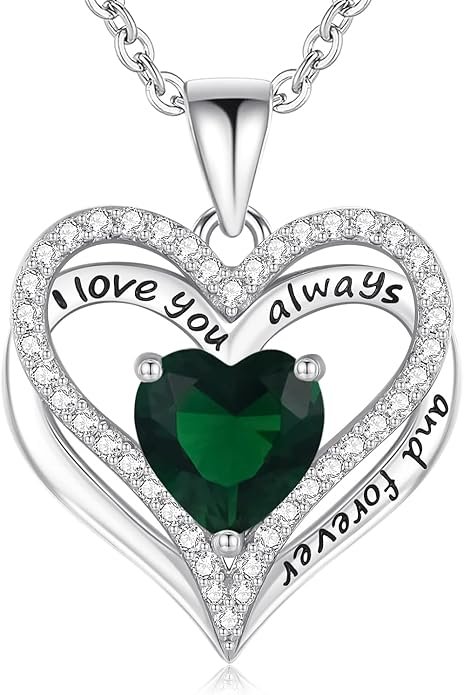 S925 Sterling Silver Necklace for Women, Wife Jewelry Rose Gold, Mom Birthday Valentines Mothers Day Gifts, Girlfriend Necklaces, Daughter Heart Jewel, Anniversary for Her