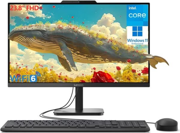Lenovo 24 23.8" Fhd All-in-One Desktop Computer for Home Office, Intel 4-Core Processor (Beats i3-1110g4), 32gb Ddr4 Ram, 1tb Pcie Ssd, WiFi 6, Bluetooth, Business Aio, Windows 11 Pro