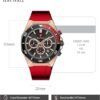 Watches for Men Luxury Quartz Casual Chronograph 3ATM Waterproof Sport Wrist Watches Multifunctional with Silicone Strap Mens Watches