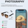 Smart glasses，Bluetooth headphone Sunglasses Aviator Stylish Wireless Fashion Glasses for Working&Outdoor