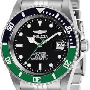 Invicta Men's Pro Diver Automatic Watch with Stainless Steel Band, Silver