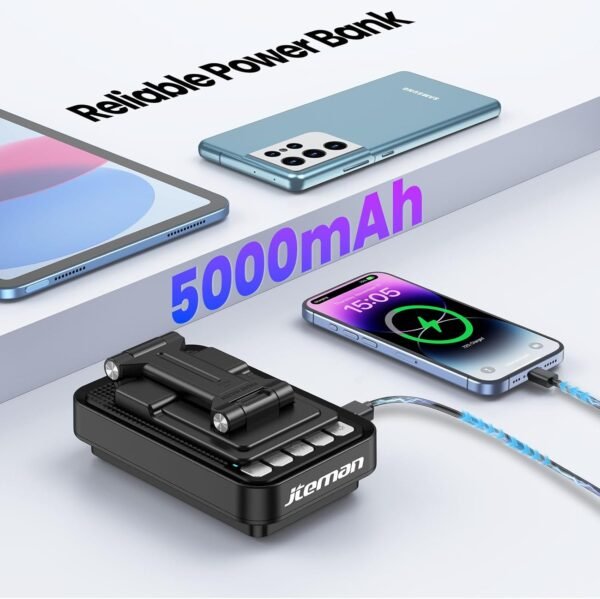 Gifts for Men Women Phone Stand Bluetooth Speaker with Light and Power Bank, 360 Rotating Phone Holder Cool Tech Gifts for Dad Mom Husband Unique Birthday Gift Ideas