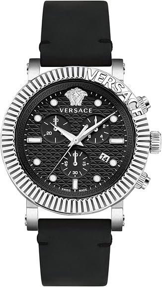 Versace V-Chrono Classic Collection Luxury Mens Watch Timepiece