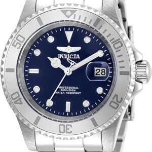 Invicta 40mm Men's Pro Diver Blue Dial Silver Tone Stainless Steel Watch