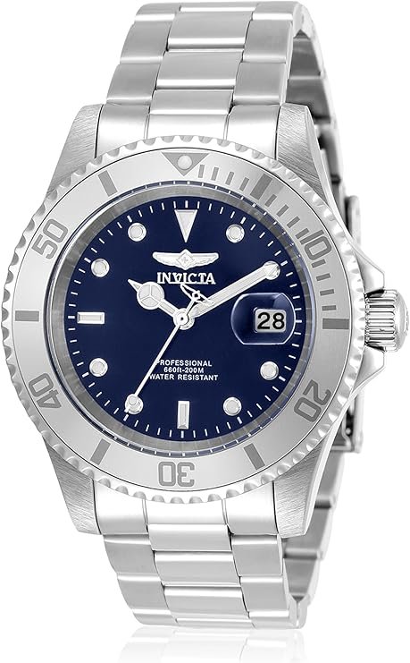 71eE8yGap7L._AC_SY741_ Invicta 40mm Men's Pro Diver Blue Dial Silver Tone Stainless Steel Watch