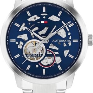 Tommy Hilfiger Men's Automatic Watch – Stainless Steel, 5 ATM Water Resistant, Modern Stylish Timepiece